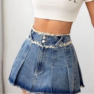 Denim petite skirt